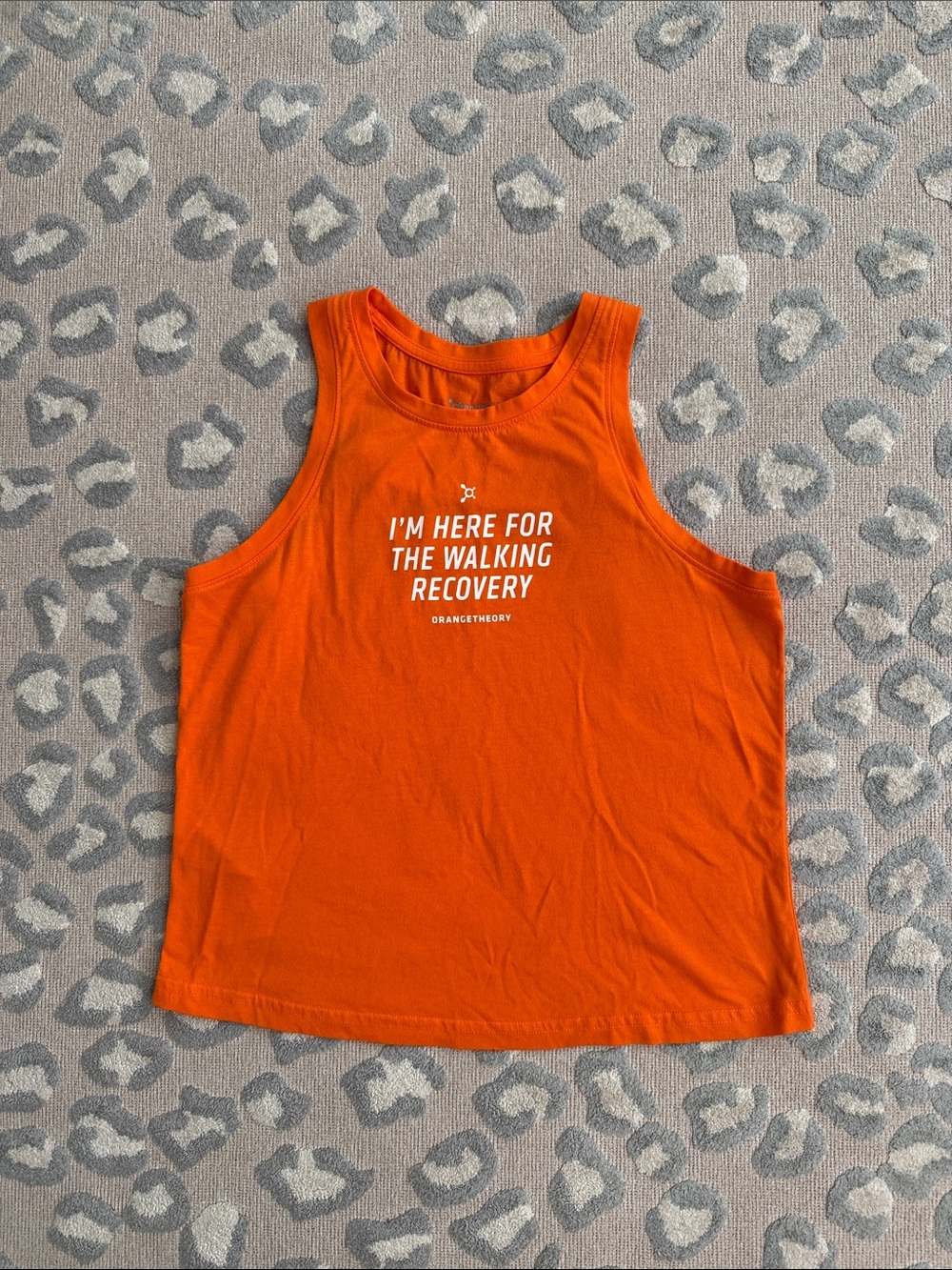 Orangetheory Orange Tank Top with White Slogan
